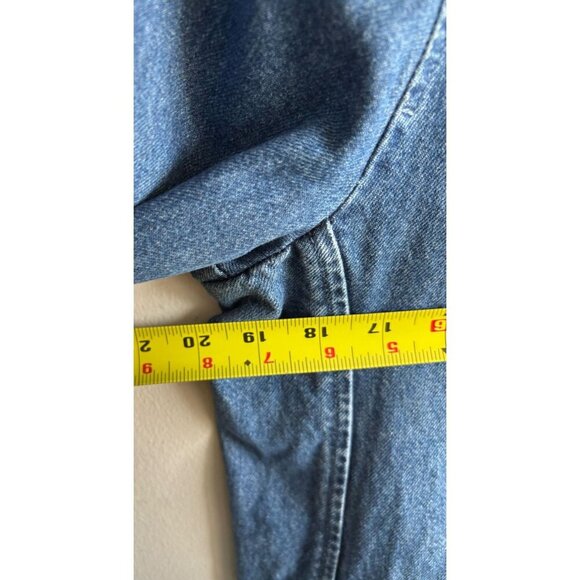 GAP Womens Long Sleeve Single Breasted Denim Blazer Jacket Blue Size L Petite - Picture 11 of 13